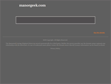 Tablet Screenshot of manorgeek.com
